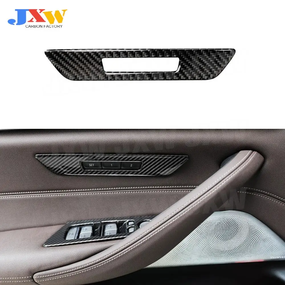 

Carbon Fiber Interior Trim Seat Memory Switch Button Decorative Frame Cover Stickers For BMW 5 Series G30