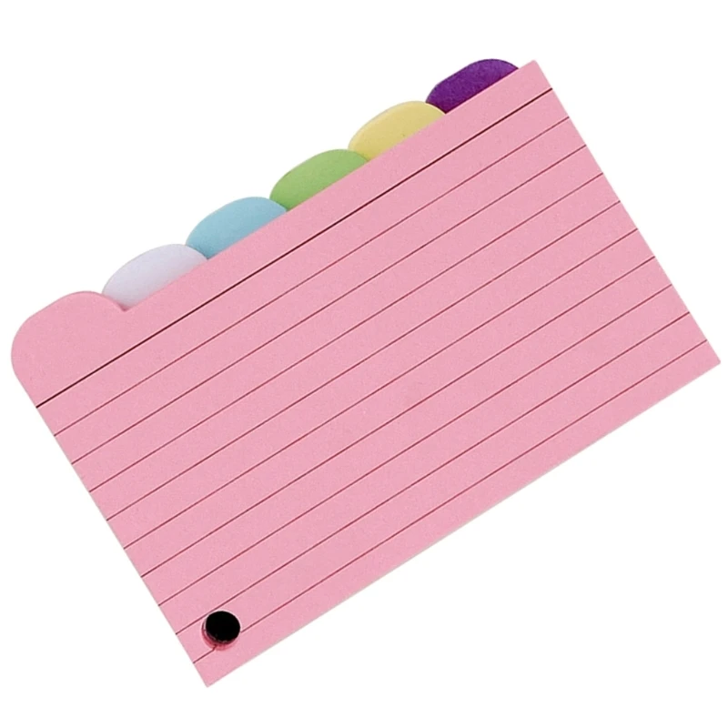 150 แผ่น 3x5 ''เรียงรายบัตรดัชนีสี Study Card, Punched Note Cards ปกครอง Study Card ขนาดเล็ก สำหรับการเรียนรู้