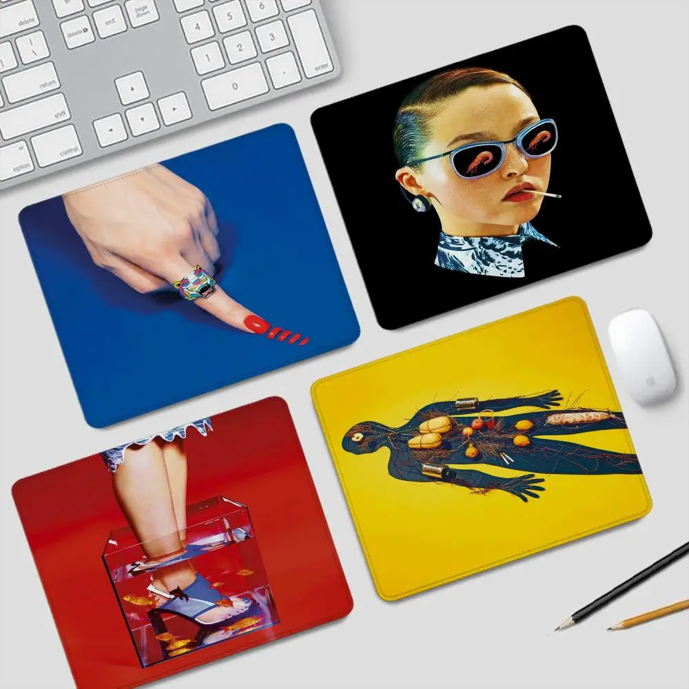 Abstract Spoof Picture Mouse Pad Mouse Pad Gaming Small Size Computer Desk Mat Natural Rubber Cartoon Gamer  Carpet Home Keyboar