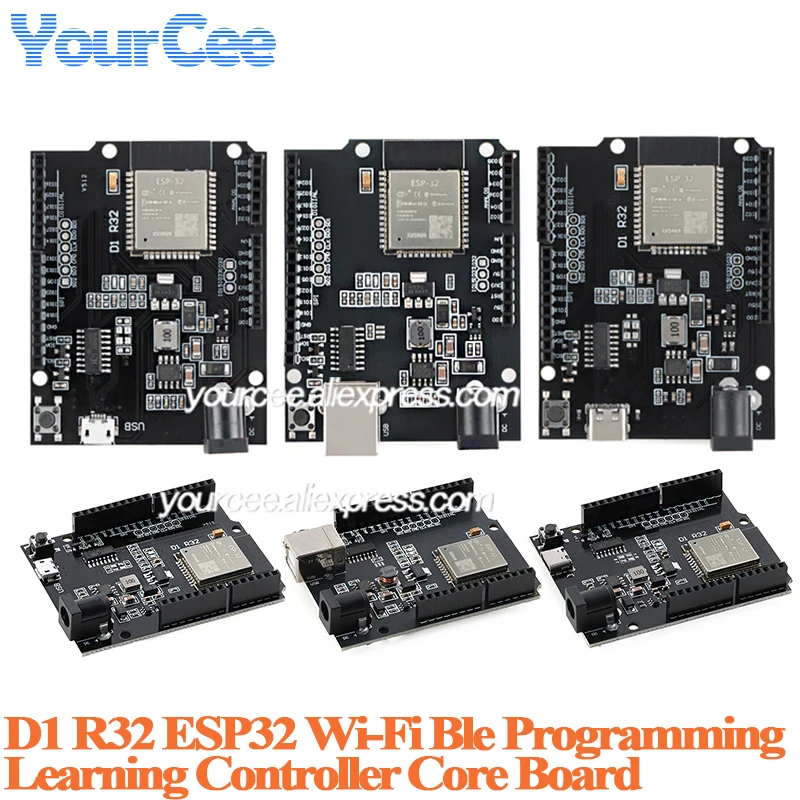 ESP32 D1 R32 Wi-Fi Wireless Ble programming learning controller core development board 4MB SPI Flash analog input for Arduino