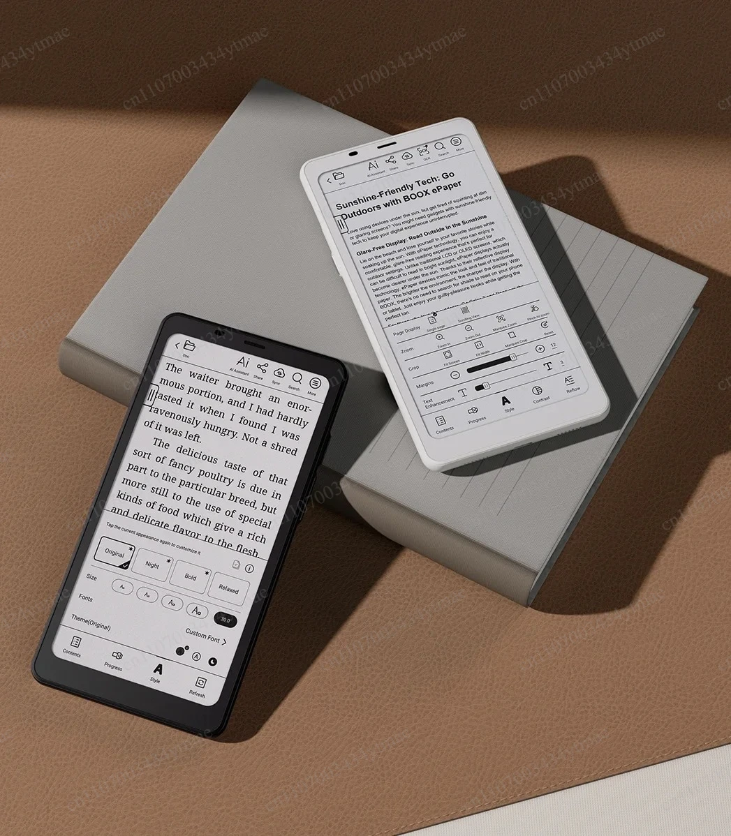 6+128GB 6 Inch E Ink Reader With Fingerprint Smart Button Dual Speakers Microphones Black Portable E-paper Reading Device