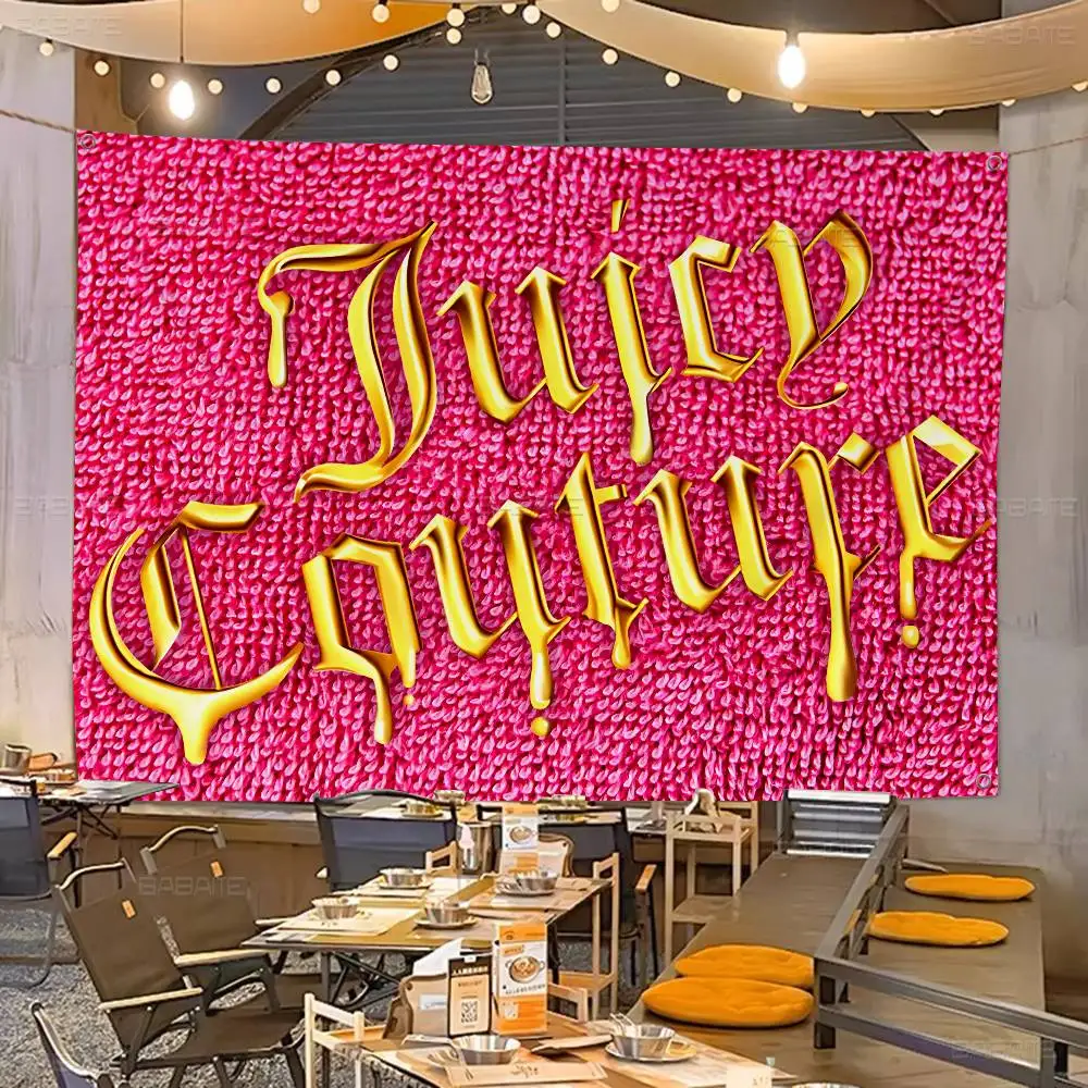 J-Juicy C-Couture Cartoon Flag Art Science Fiction Room Home Decor Wall Hanging Home Decor Banner
