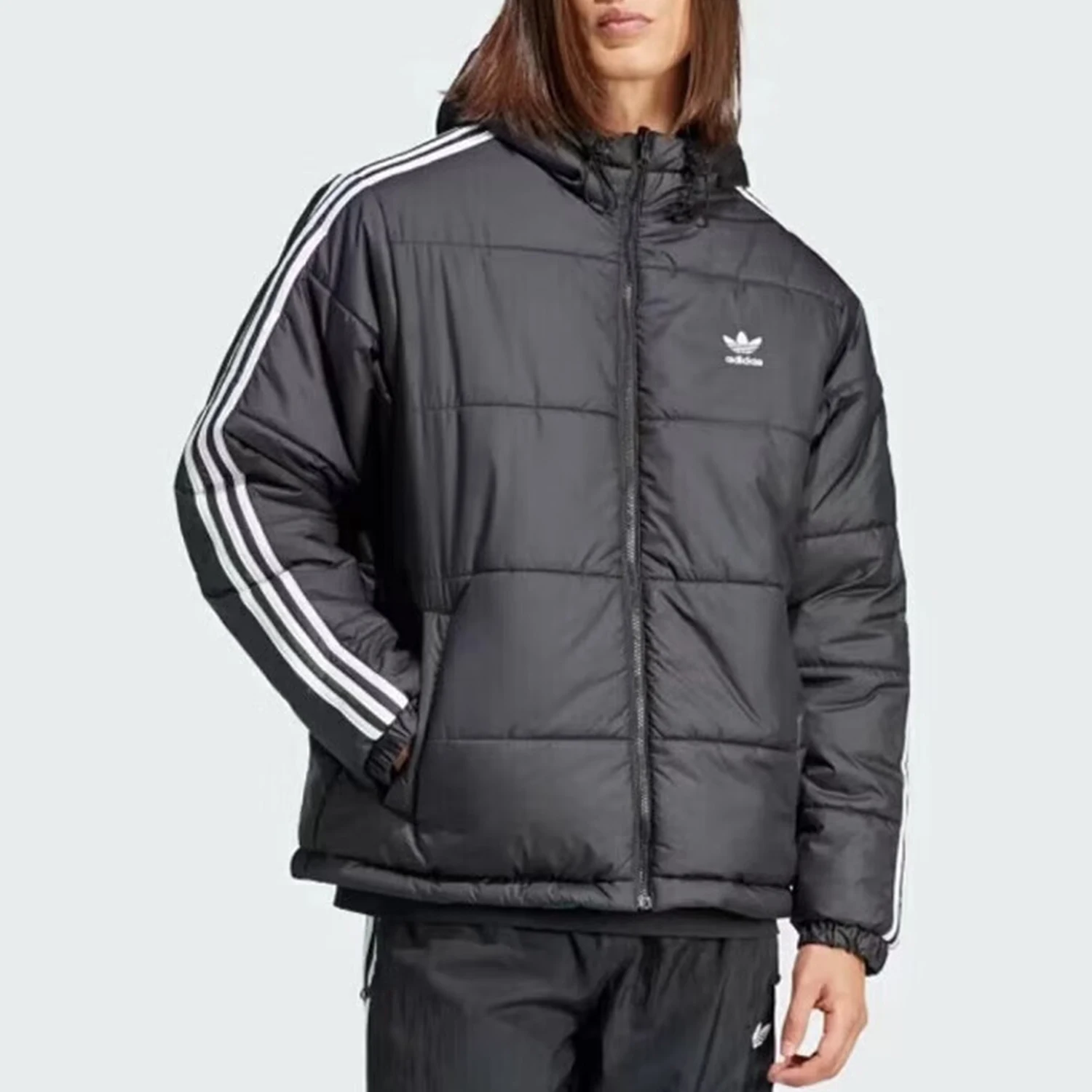 

Adidas genuine clover men's double-sided warm casual cotton jacket HZ0690