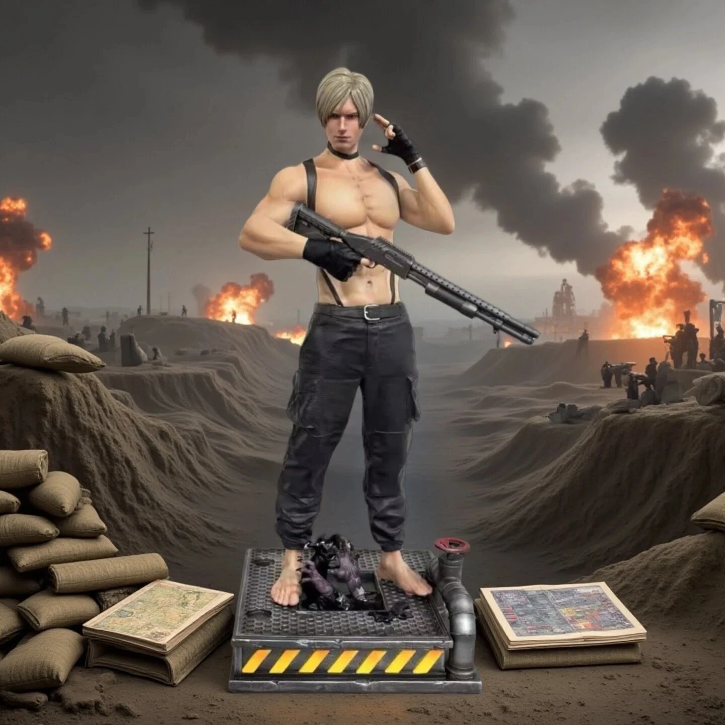 

Resident Evil Leon Third Generation GK Figure Anime Game Peripheral Collectible Model Desk Decor Gift For Anime Fans