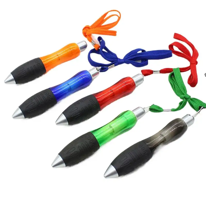 

5Pcs Anti Loss Ballpoint Pens With Safety Neck Rope Lanyard Portable Black Pen for Signature Writting Office School Supplies