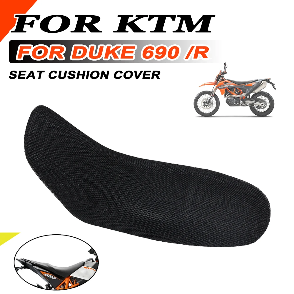 For KTM Duke690 Duke 690 R Duke 690R Motorcycle Accessories Seat Cushion Cover Protector Guard 3D Sunscreen Mesh Pad Protection