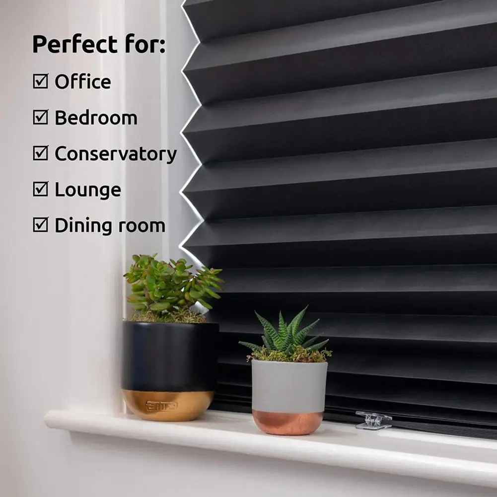 Cut to Size Window Blinds Non-woven Fabric Blinds Temporary Cordless Pleated Blinds for Windows Doors No Drill Cut to for Home