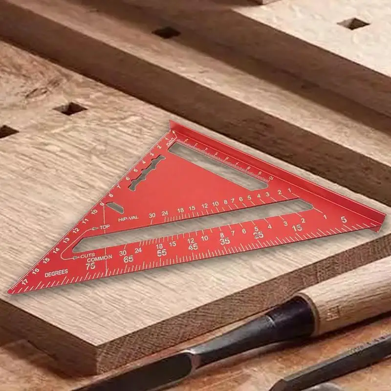 Triangle Ruler Metric Protractor Metal Precision Measuring Tool For Woodworking Carpentry Construction Drafting Architectural