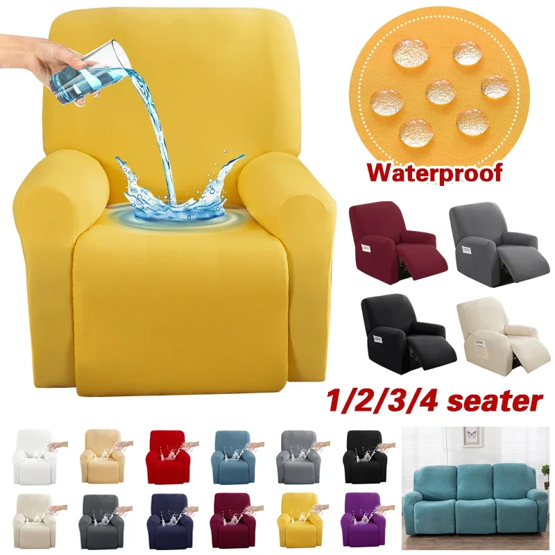 Water-repellent Split Recliner Chair Cover Elastic Armchair Cover Single/Loveseat/ Sofa Non-Slip Sofa Covers for Living Room