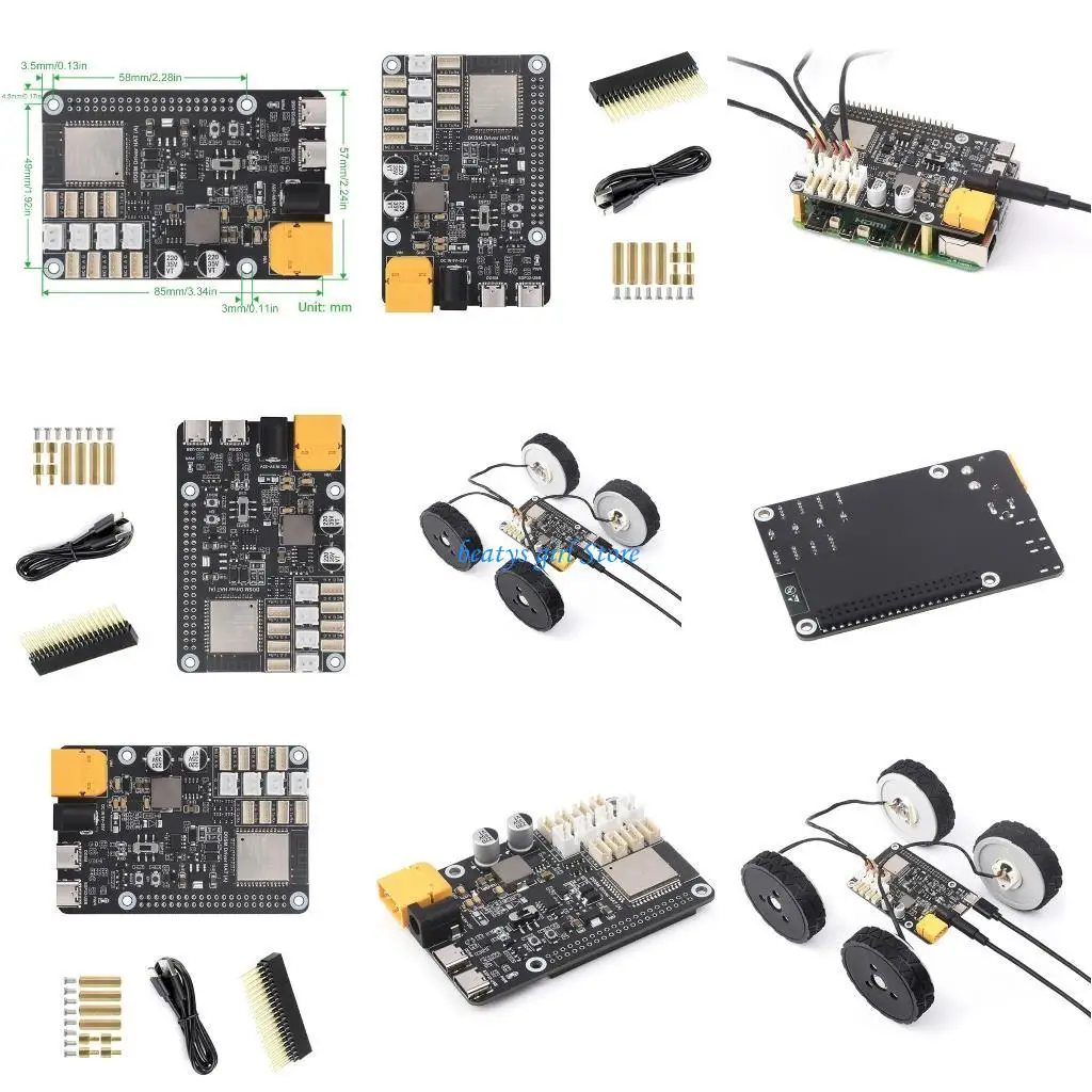 Placa controle avançada do motor do driver ddsm c7ab para interfaces 4 canais do controlador motores ddsm115/210