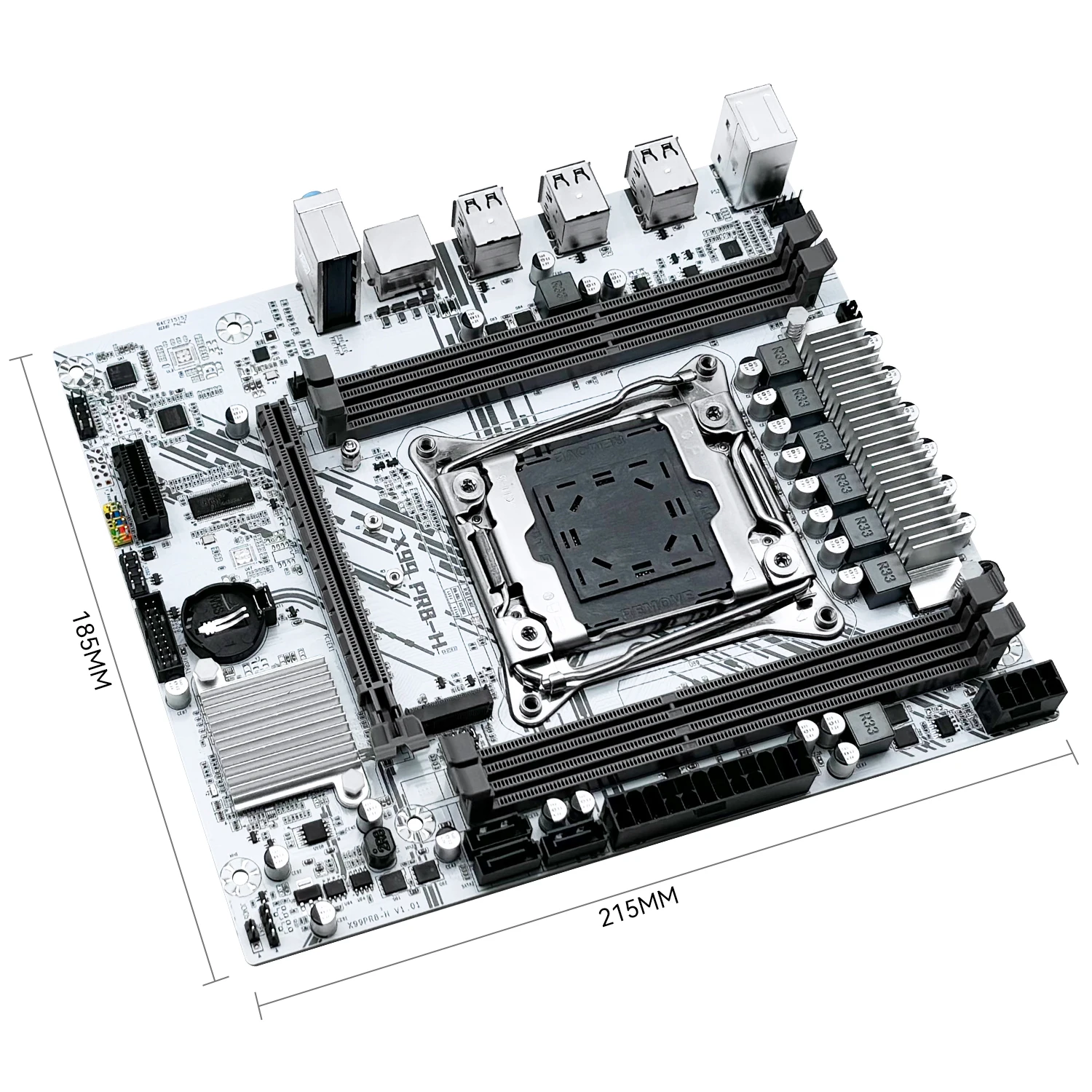 Zestaw płyty głównej MACHINIST White X99 PR8-H z procesorem Intel LGA2011-3 Xeon E5 2673 V3 DDR3 16GB 2400MHz ECC RAM NVME M.2 SATA