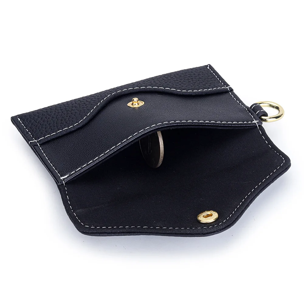 Luxury Genuine Leather Card Holder Fashion Mini Short Envelope Women Wallet Korean Japan Money Bag Credit Card Case Lady Purse