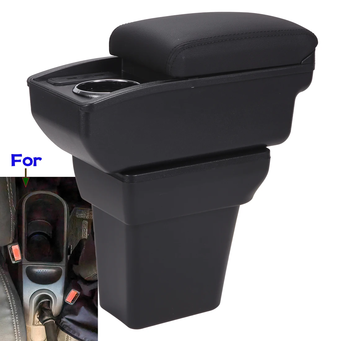 

For FORD ECOSPORT Armrest Box For Ford Ecosport 2009 Car Armrest Auto Storage Box Dedicated Retrofit parts Interior Accessories