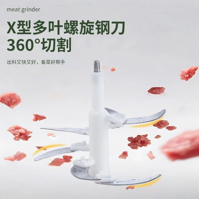 Multifunktionsmixer aus Edelstahl, leiser Fleischwolf, Küchengerät, praktisch