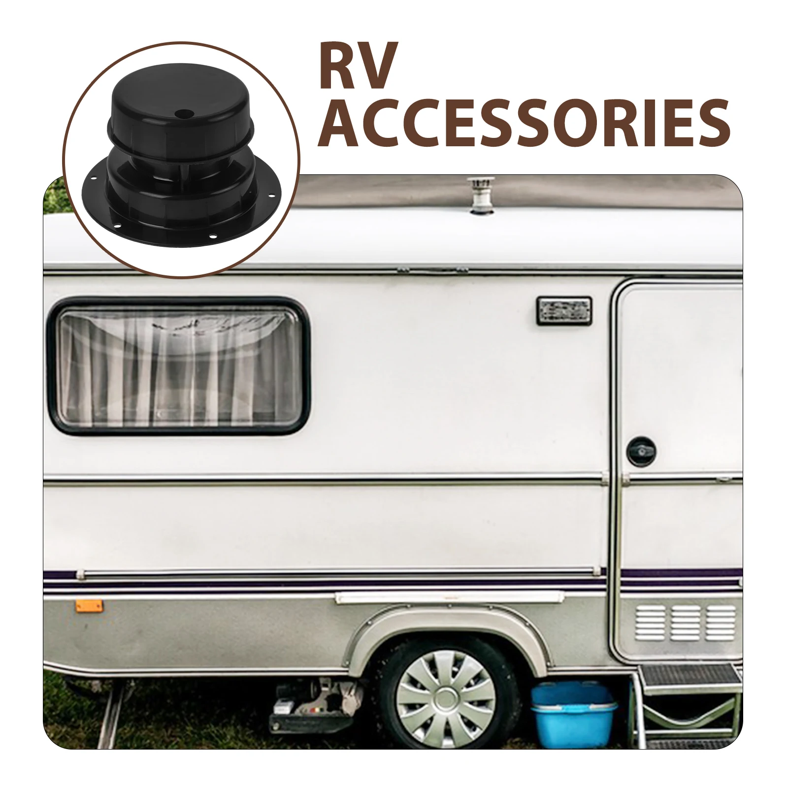 

Vent Cover Kit For Rv Roof Durable Fade-Resistant Easy Install Compatible With Camping Trailer Yacht Sewer Plumbing Tube