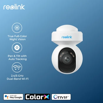 Reolink Telecamera di Sicurezza WiFi per Esterni 2K con Telecamera IP con Tracciamento Automatico Pan Tilt Telecamera di Sorveglianza per Visione Notturna a Colori da 4MP