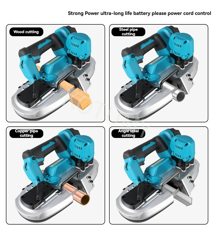21V Brushless Lithium Band Saw Multifunctional Portable High-precision Wood Metal Universal Handheld Sawing Machine