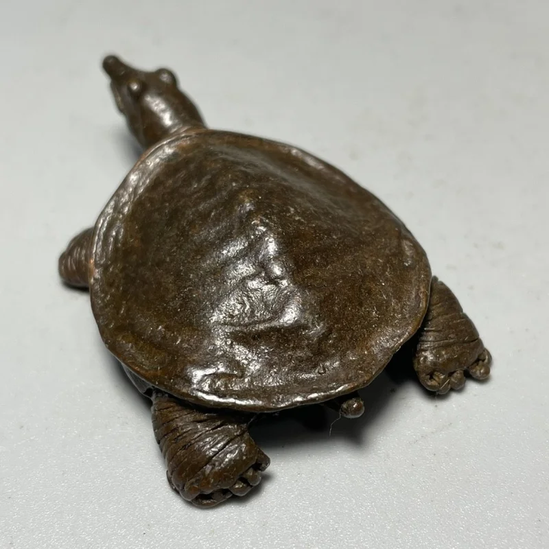 Antique Solid Copper Turtle Longevity Turtle Decoration Tortoise Cute Copper Turtle Hand Pieces Small Copper Turtle Tea Ornament