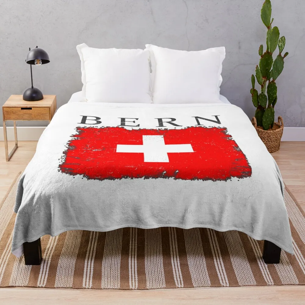 Bern Switzerland Flag Switzerland Tourist Bern Visitor Throw Blanket Polar Thin Blankets