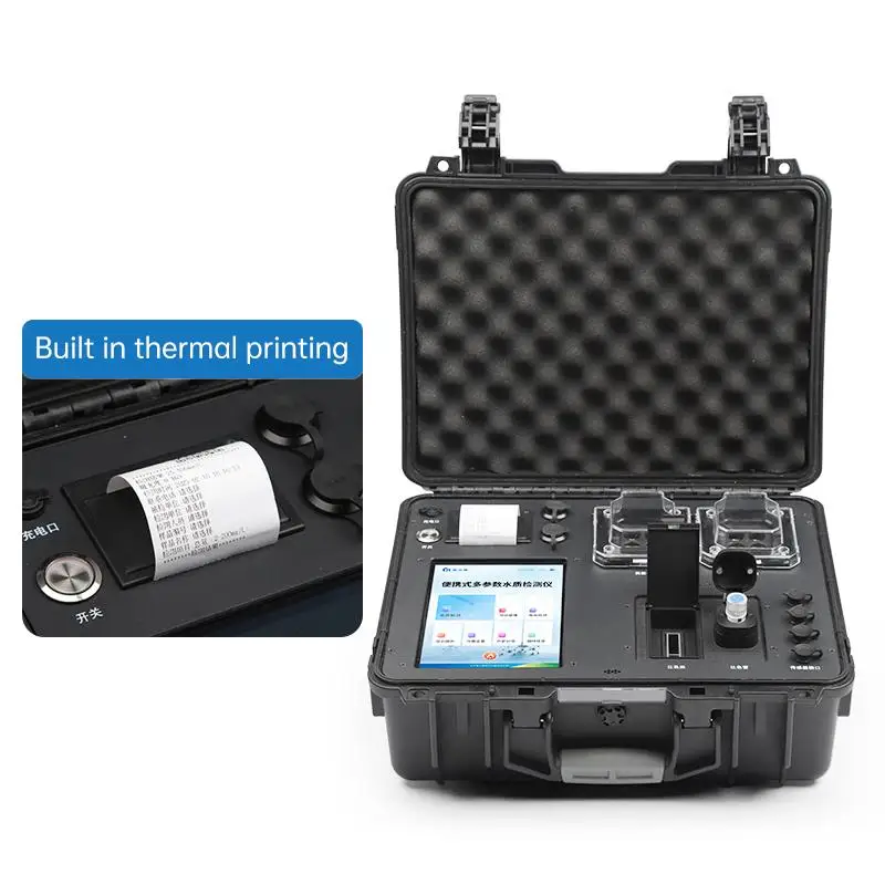 Portable Multi-Parameter Water Quality Testing Equipment with Full Set of Accessories and 4 Reants Kits