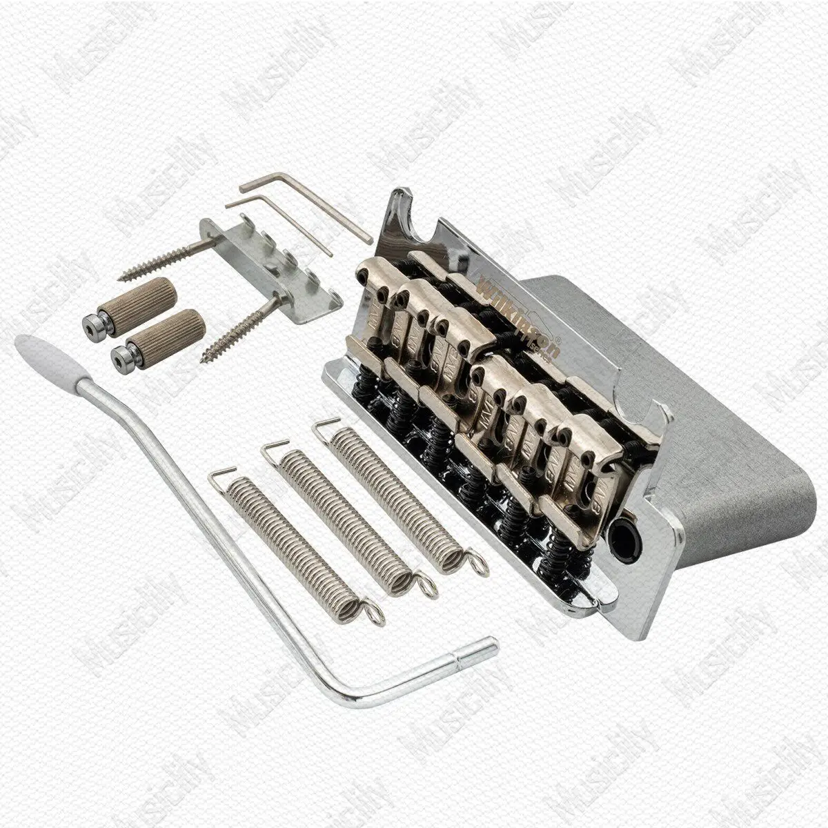 Wilkinson WOV05 /WOV06 2-Point Tremolo Bridge for ST Style Electric Guitar, Vintage/Modern Saddles for F/D/Squ