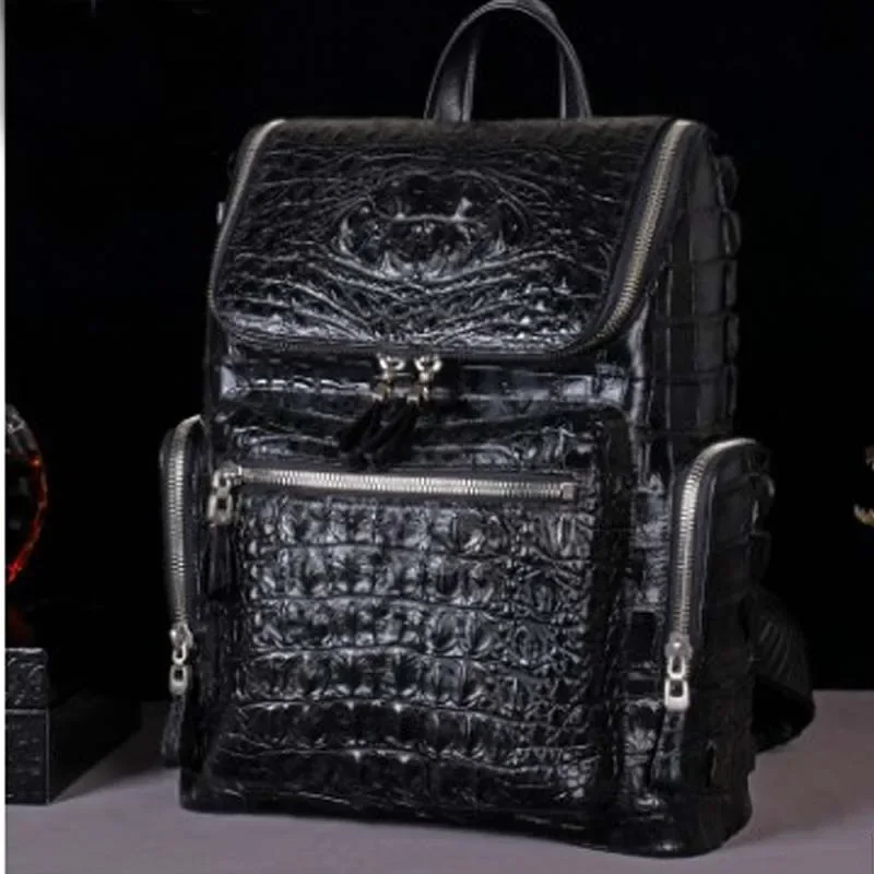 dongou crocodile  backpack men  backpack   large capacity  Travel bag computer bag Men backpack