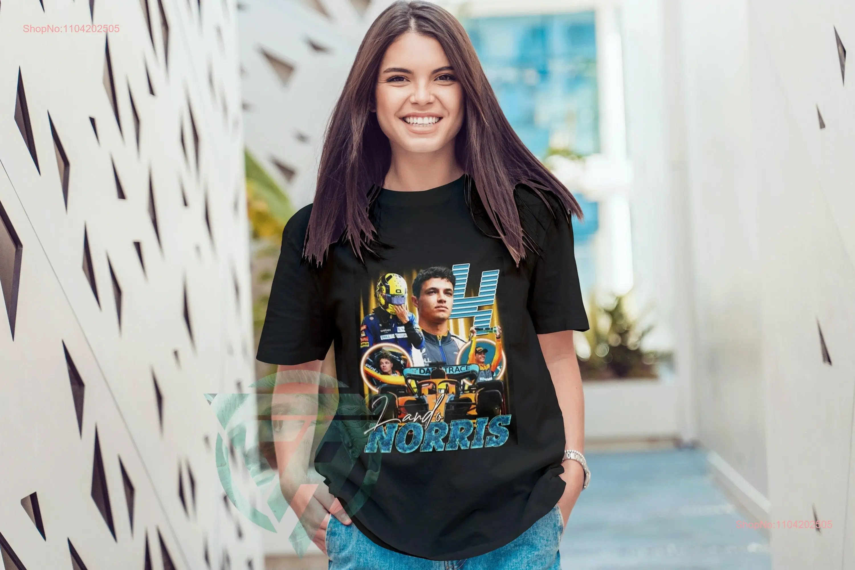 Vintage Lando Norris T Shirt 90s SweaT ENG180 eachperson long or short sleeves