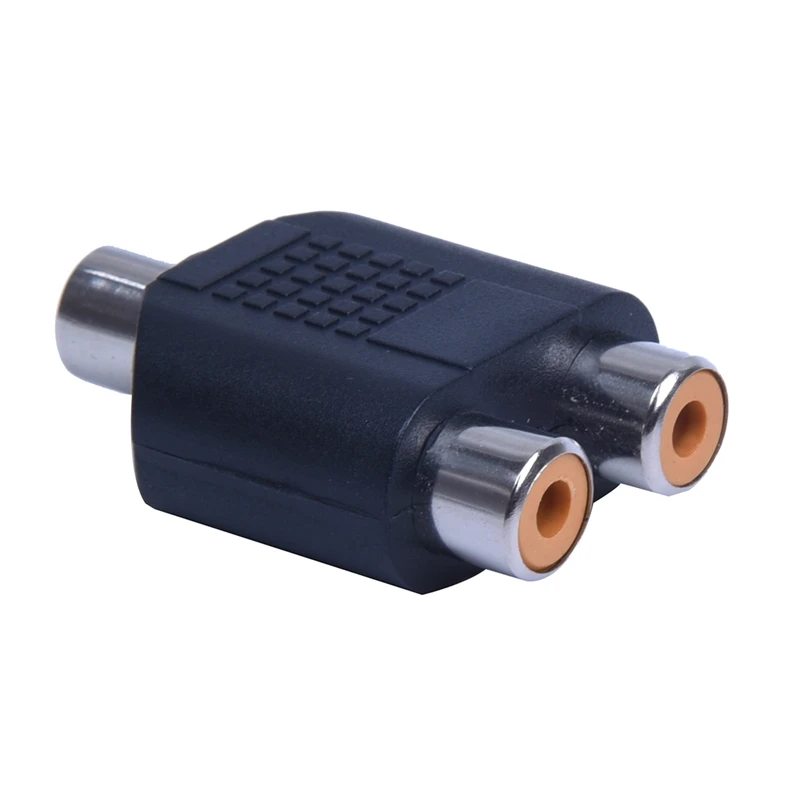 4개 RCA AV 분배기 Y 어댑터 1 암 2 암, 검정색