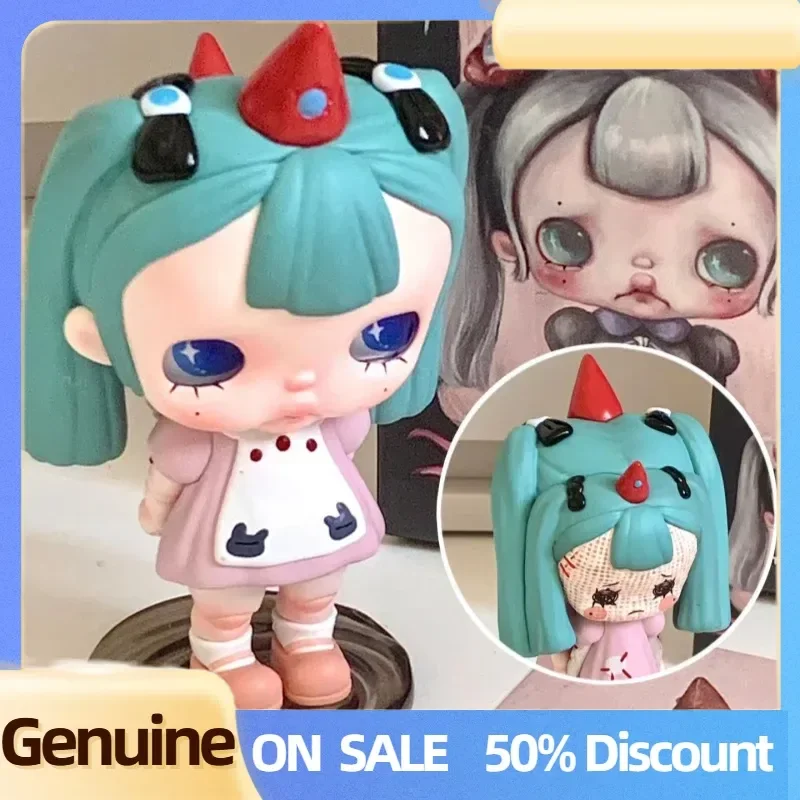 Echte Popmart Tinytiny Proloog Series Figuren Blind Box Tinytiny Dark Wind Toy Gift Schattige popfiguren Toy Mystery Box Gift