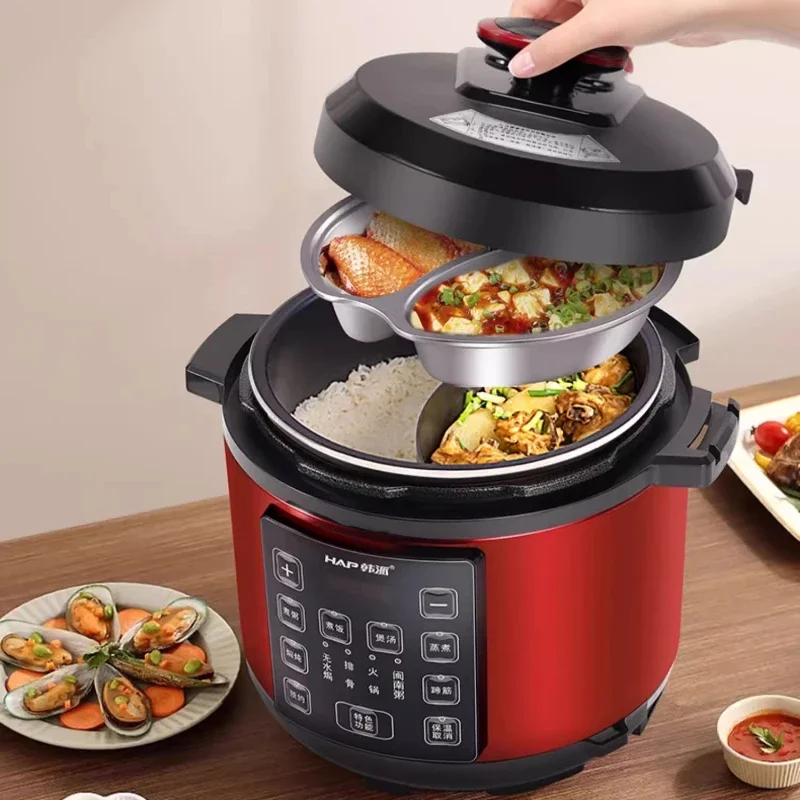 5 liters Electric pressure cooker household mandarin duck double bile pressure cooker multi-functional automatic intelligent new