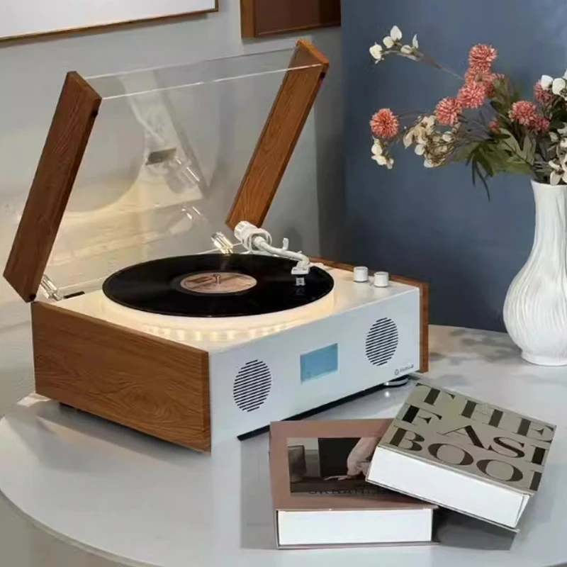 Gramophone Turntable Playrer Music Portable Vintage Vinyl Record Player 33/45 RPM Classic Phonograph Player Built-in Speaker