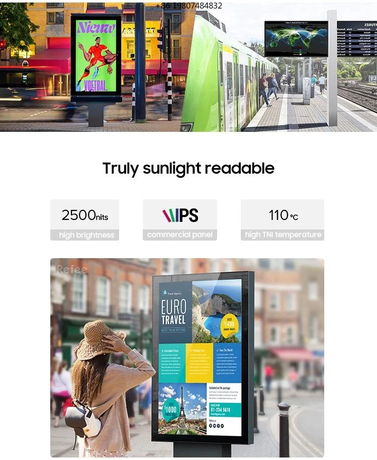 Commercial Advertising Display with High Resolution Windows LCD Digital Signage Kiosk Digital Menu Boards LED Display
