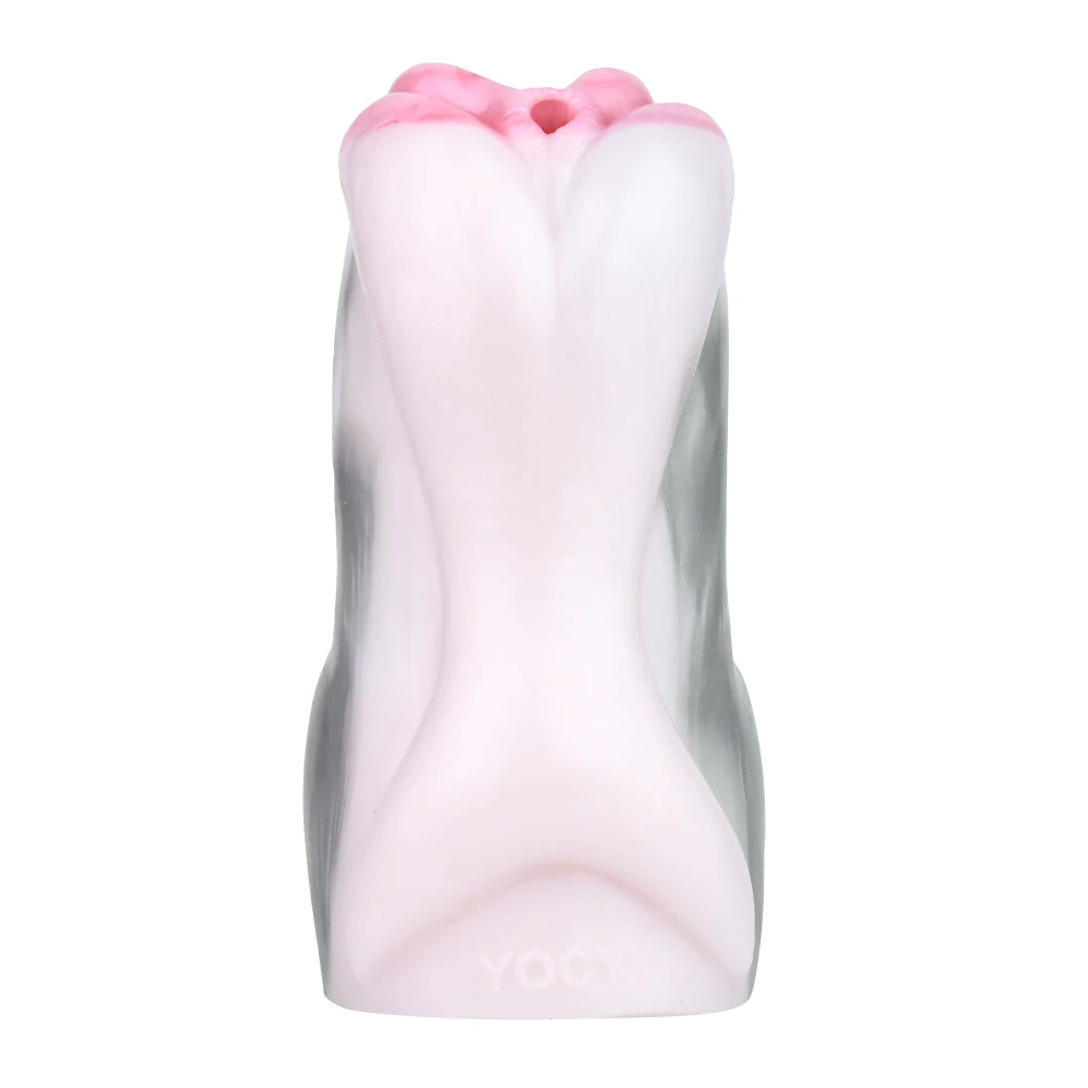 GEEBA Dual Channel Male Stroker Soft Silicone Realistic Male Masturbator Cup Manual Pocket Pussy Adult Onahole Sex Toys For Men 4