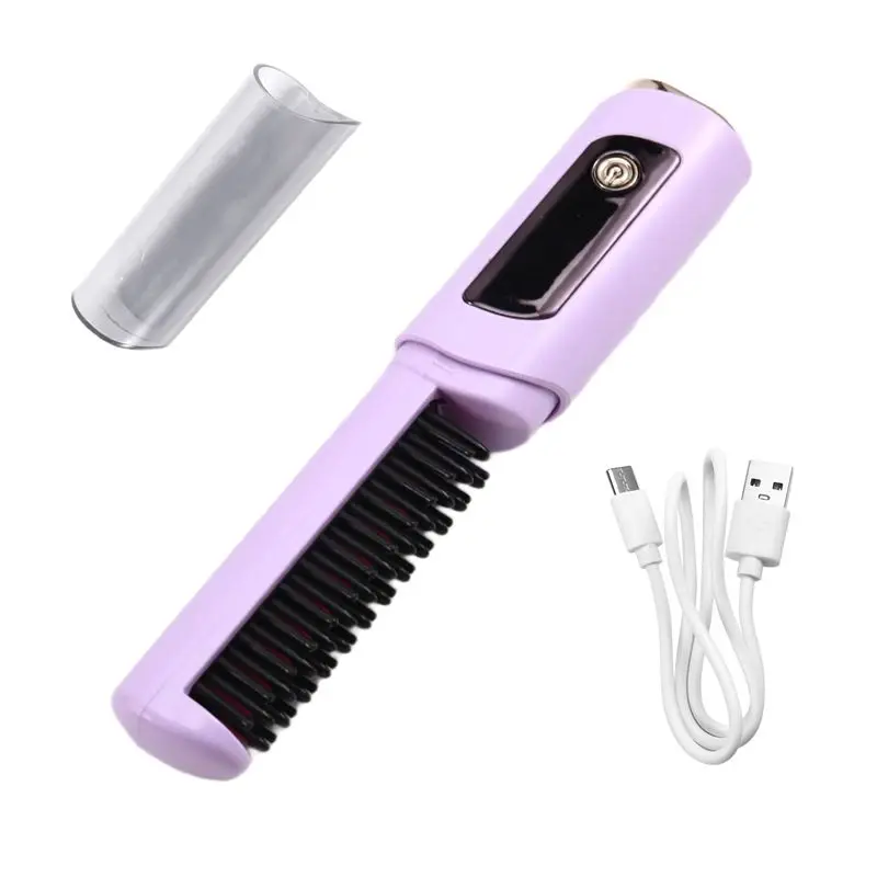 

ГОРЯЧАЯ ПРОДАЖА-портативный выпрямитель для волос, расческа с дисплеем температуры, защита от ожогов