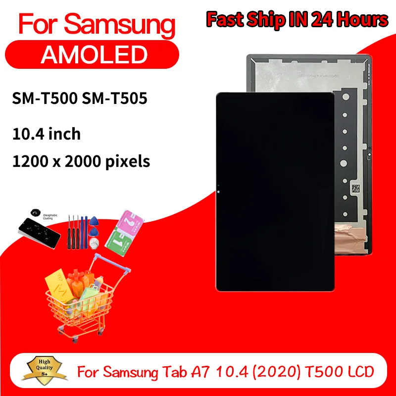 

New LCD For Samsung Tab A7 10.4 2020 SM-T500 T505 T507 LCD Display Touch Screen Digitizer Assembly SM-T500 SM-T505 Display