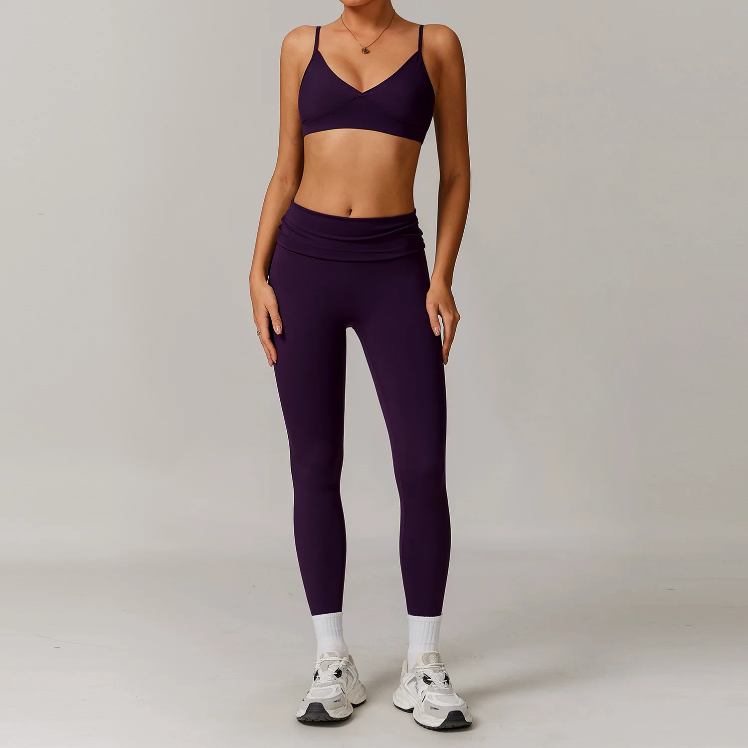 2PCS Yoga Suit Women Tracksuit Sports Bra High Waist Leggings Shorts Outfit Gym Set Fitness Workout Clothes Push Up Sportswear image 6