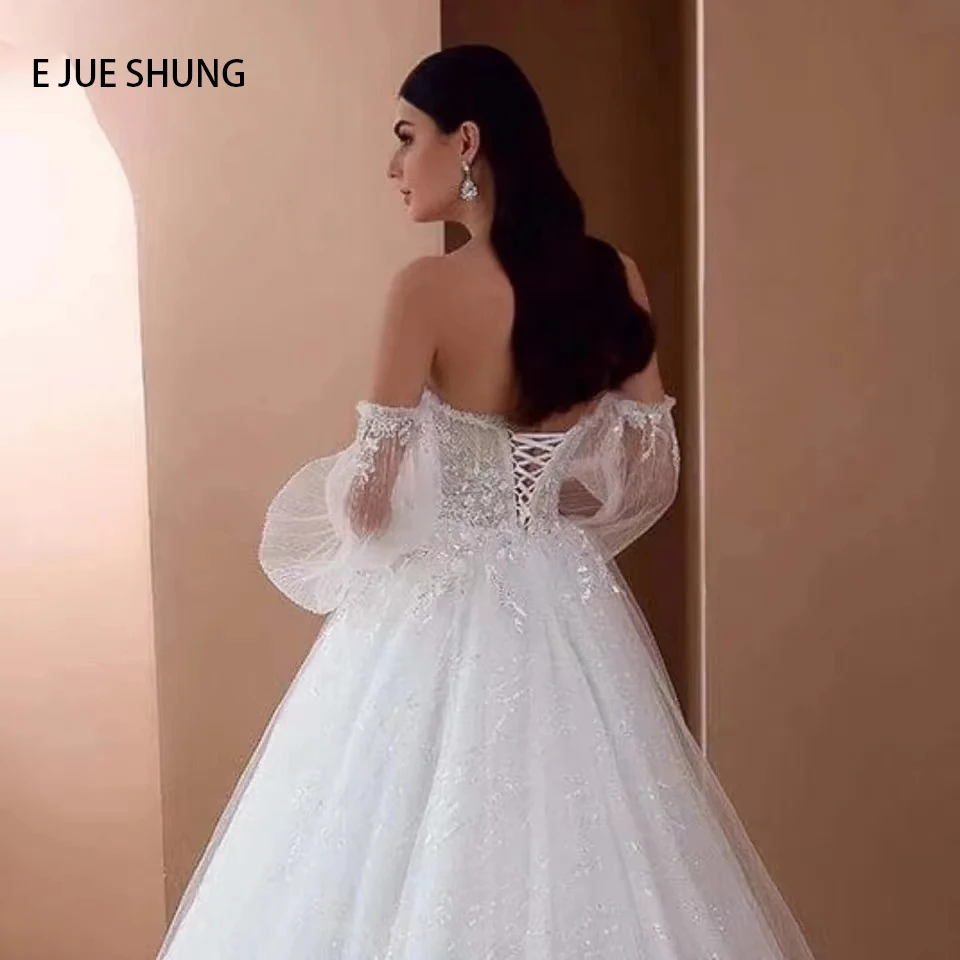 Pleated Tulle Puff Bridal Detachable Sleeves Lace Appliques Removable Wedding Sleeves