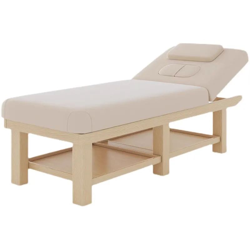 

Solid Wood Beauty Bed, High-end Moxibustion Physiotherapy Bed with Holes for Beauty Salons, and Body Massage Beds