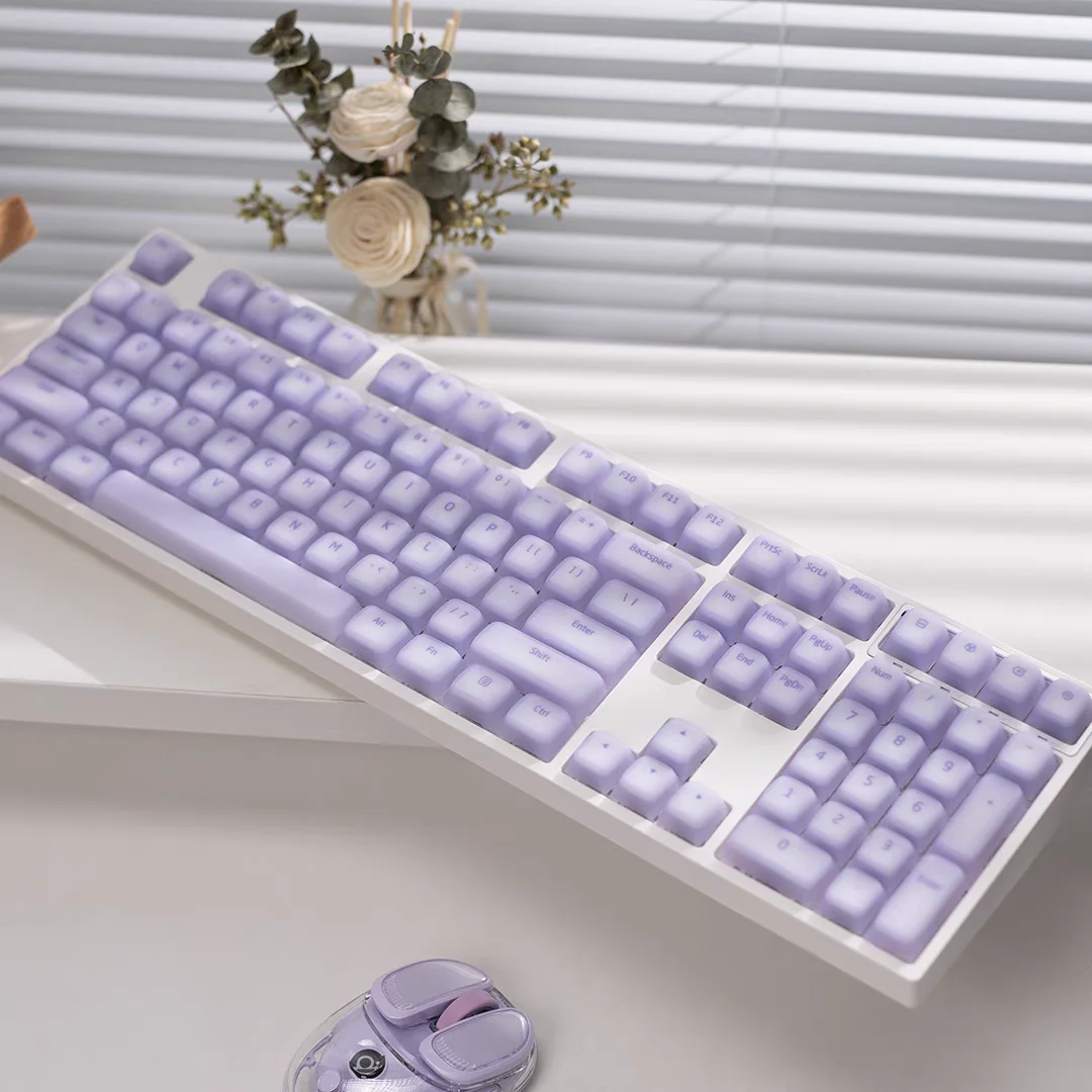 Light-transmitting soft waxy feel Original height Fits 61 87 104 108 key keycaps