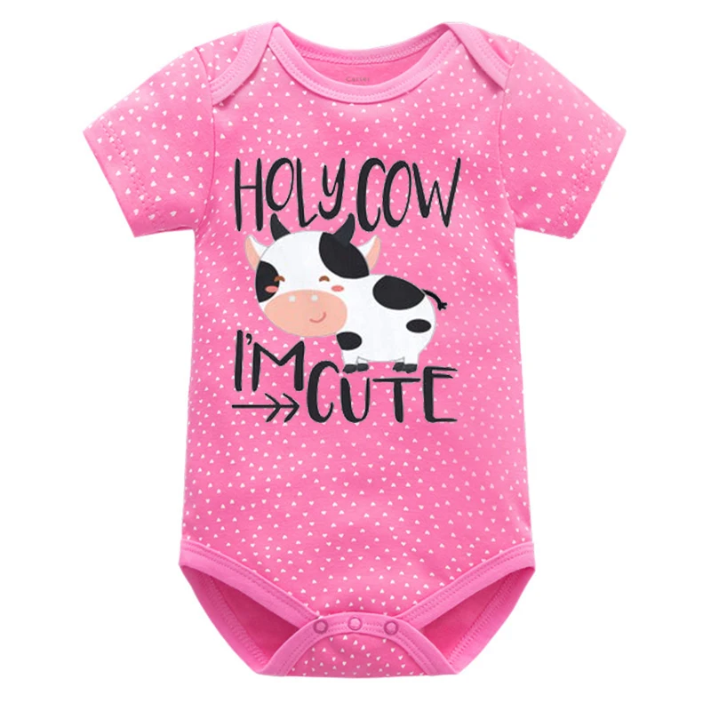 Cow Baby Clothes Girl Holy Cow Family Matching Outfits 2021 Cute Baby Fashion Mom and Son Matching Clothes M