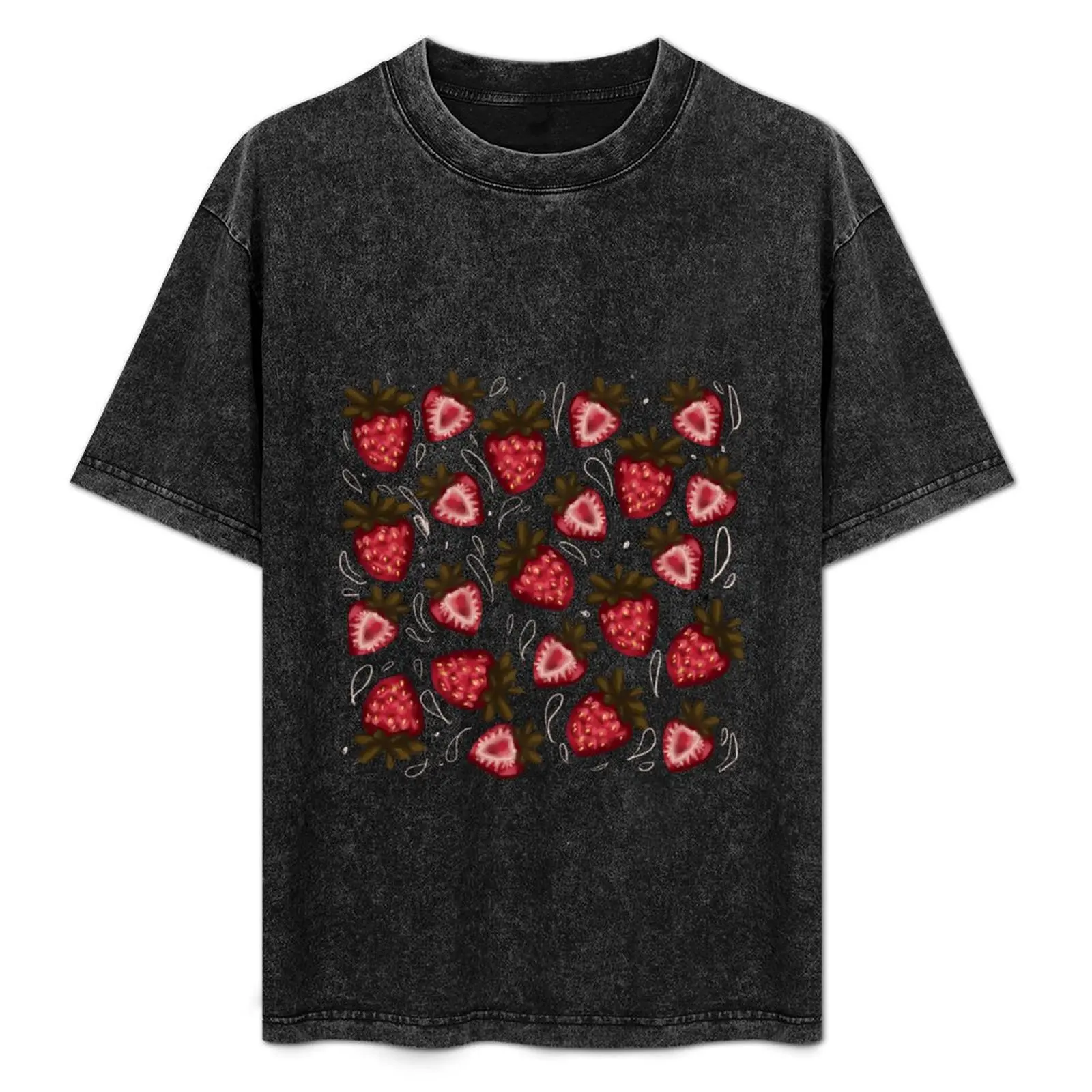 

cute summer strawberry pattern T-Shirt man t shirt shirts graphic Blouse men clothings