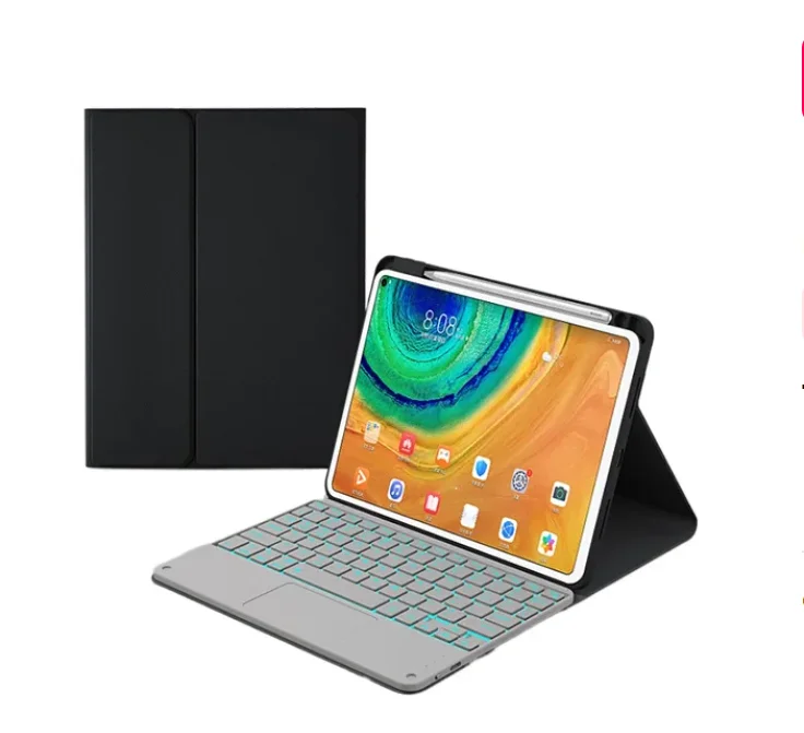 Touchpad Backlit Keyboard Cover for Xiaomi Pad 6 Keyboard Mi Pad 6 Pro Keyboard Case 11 inch Fabric with Pen Holder Funda