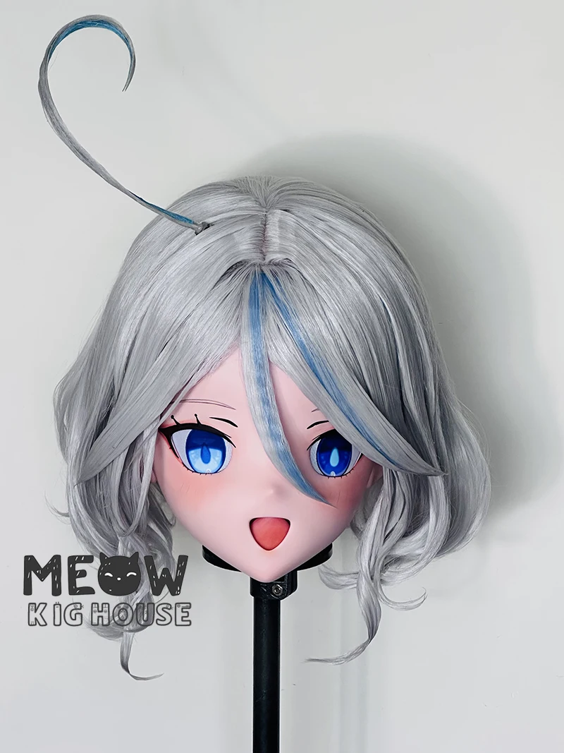 

(MEO585) Customize Handmade Full Head Lockable Crossdress Male to Female Japanese Cartoon Anime Game Character Kigurumi Mask