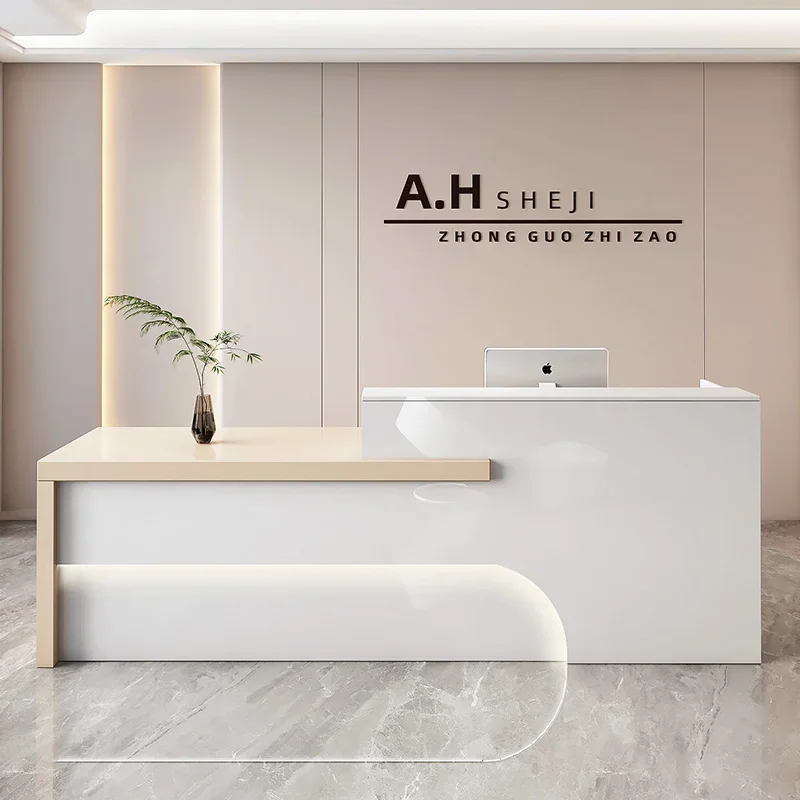 Modern Storage Reception Counter Premium Exquisite Classic Unique Reception Desk Simple Design Theke Empfang Office Furniture