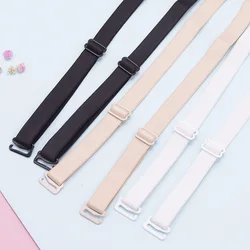 Women Slip Resistant Bra Straps Double Shoulder Elastic Brassiere Lady Push Up Bra Black White Invisible Lingerie Accessories