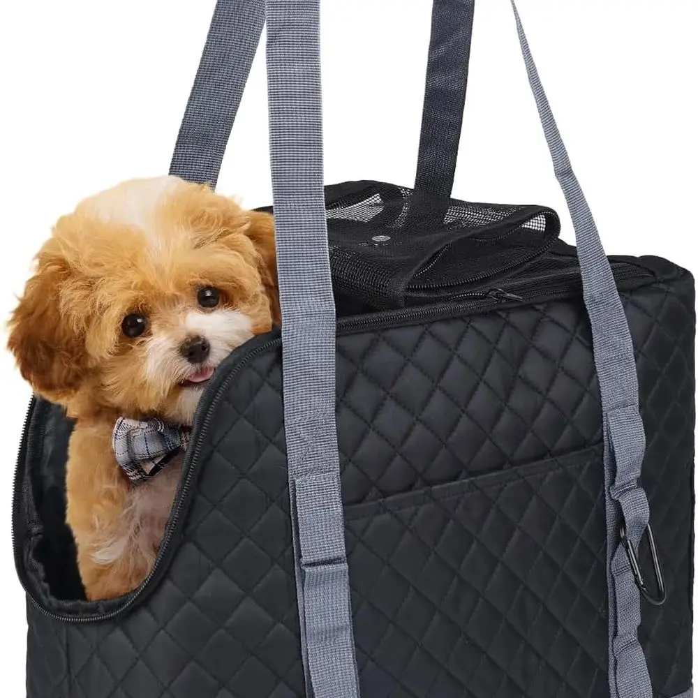 

Переноска-переноска для собак для маленьких собак, мягкая переноска для домашних животных с карманами, складная переноска для собак для щенков, кроликов, кошек, стиральных