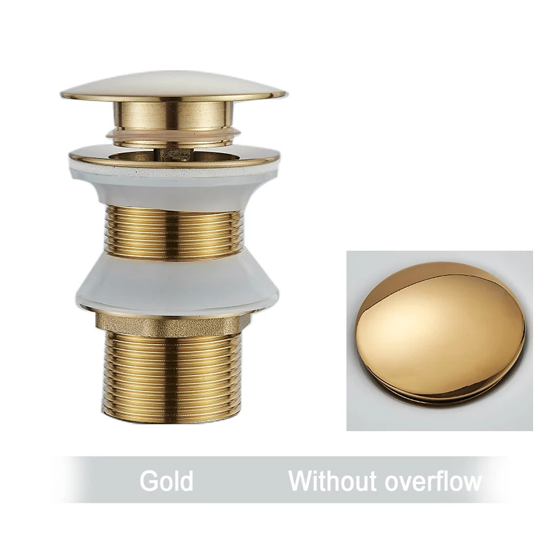 Goud Pop-up Afvoerknop Badkamer Gootsteen Plug Afdruiprek Sifon Afvalstopper Wastafel Kraan Accessoire Wastafel Pijp Zwart