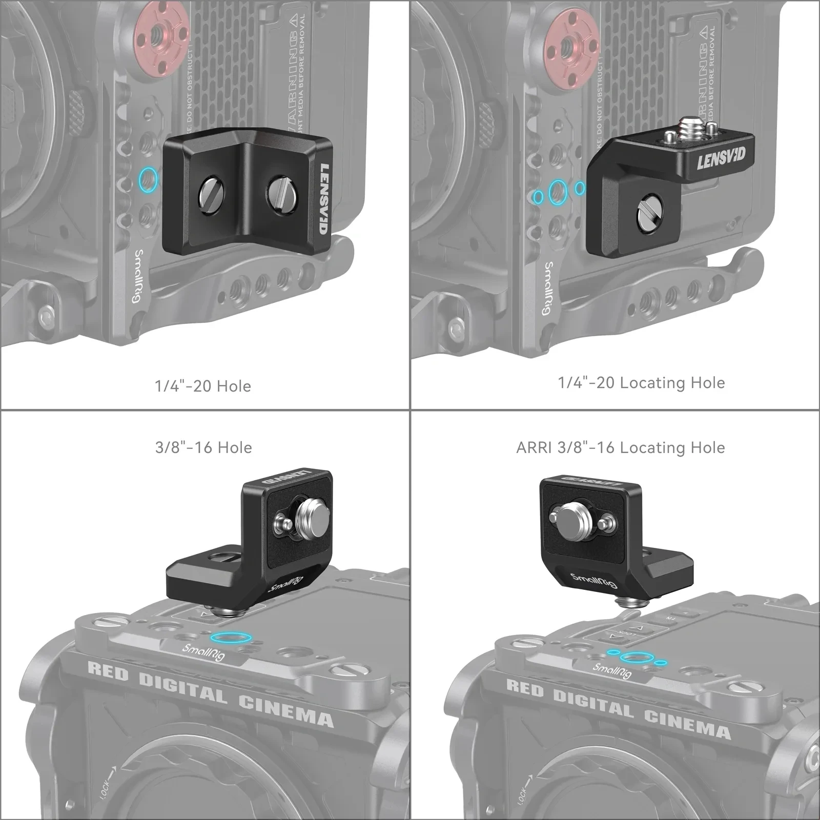 SmallRig x LensVid mini L-Shaped V-mount Plate Kit, Compatible with 1/4”-20 screws 3/8”-16 screws Installation Interfaces MD4360