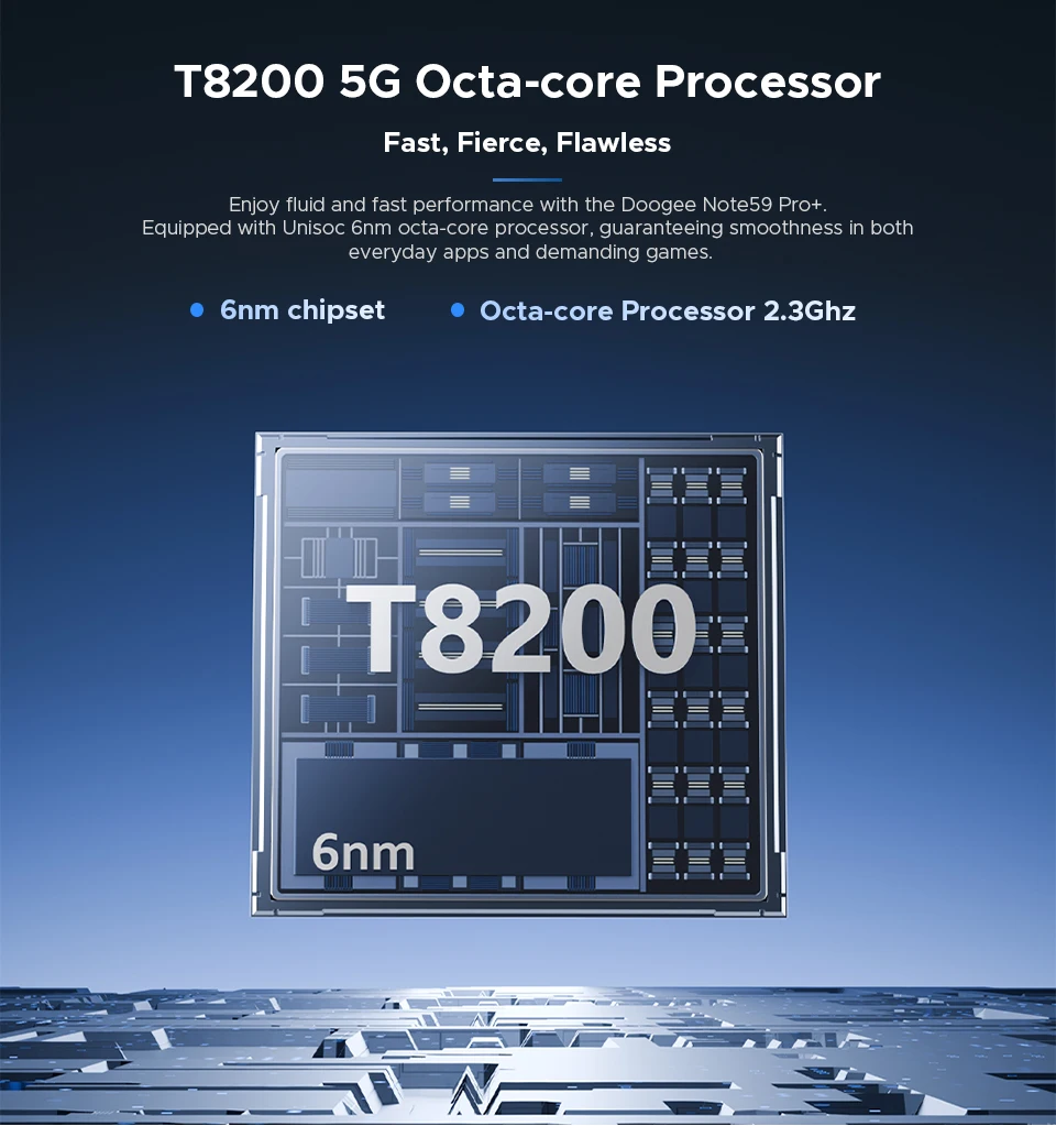 DOOGEE Note59 Pro+ 5G Smartphone Android 15 Global Version 6250mAh Battery 6.75'' 120Hz Display 12GB 512GB Mobile Phone NFC