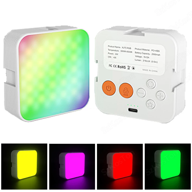 Светодиодная лампа RGB для фото-и видеосъемки, 2000 мАч
